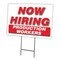 Signmission Now Hiring Production Workers Yard & Stake outdoor plastic coroplast window, 1824-PRODUCTION WORKERS C-1824-DS-PRODUCTION WORKERS - alternate 1